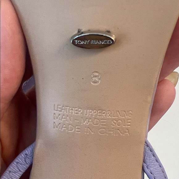 Tony Bianco Lavender Square Toe Strappy Heels | Size 8 | Minimal Sandals - Picture 8 of 17